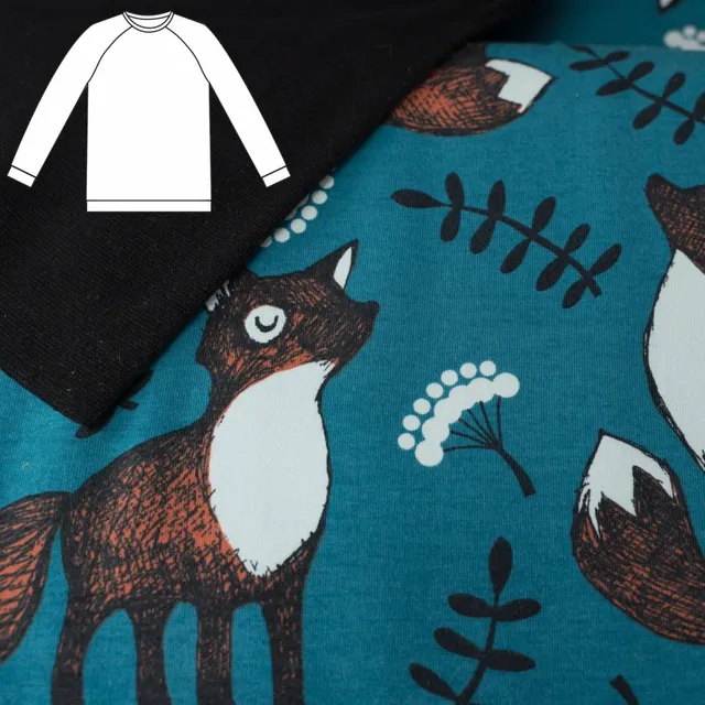 n-hfrosch-sama-n-hpaket-kids-shirt-fuchs-nuutti-petrol image 1