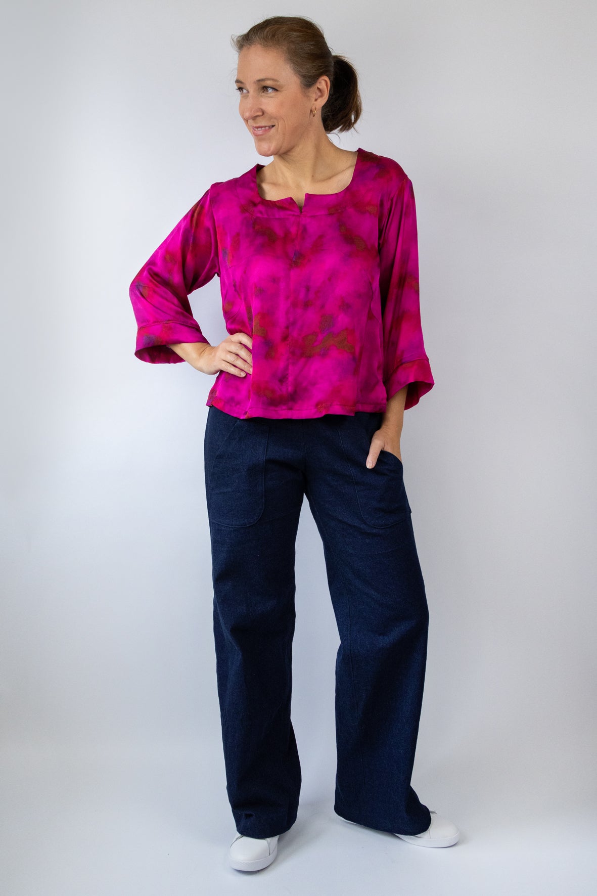 sew-simple-magenta-damen-hose-papierschnittmuster-marlenehose image 2