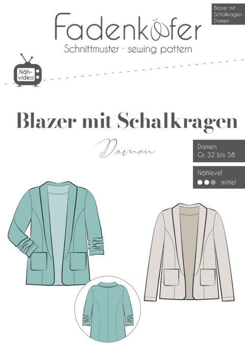 fadenk-fer-blazer-papierschnittmuster-damen-32-58-schalkragen image 7