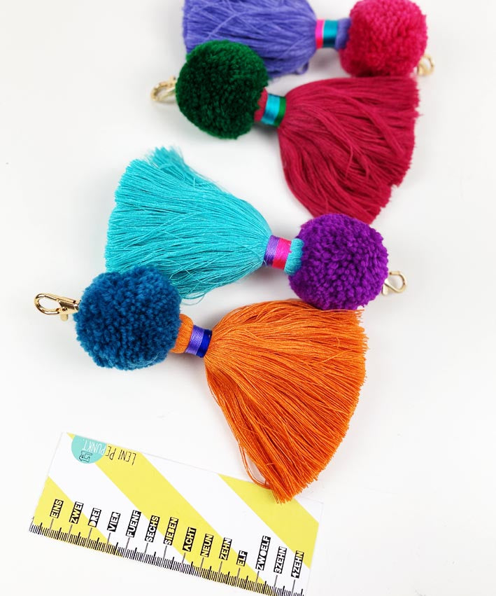 lenipepunkt-kurzwaren-taschenanh-nger-pompon-quaste-17cm image 2