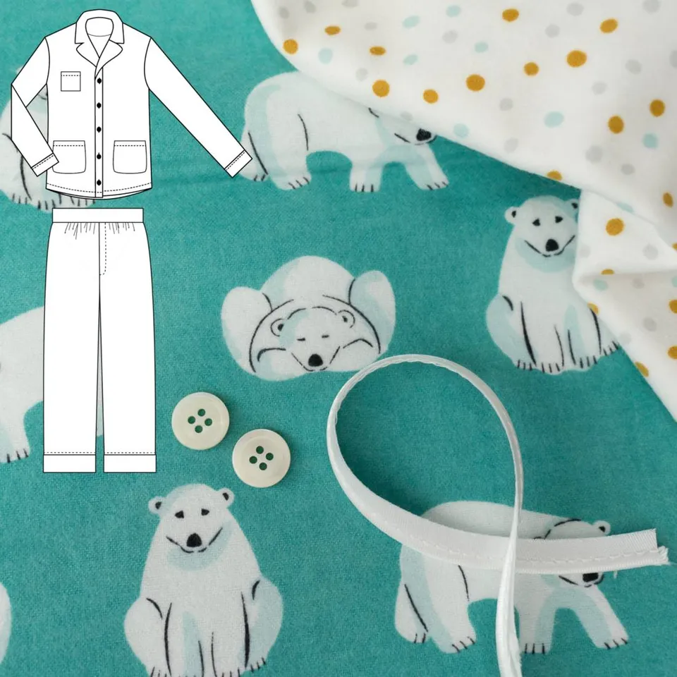 n-hfrosch-tidur-kids-pyjama-n-hpaket-eisb-r-bio-flanell image 1