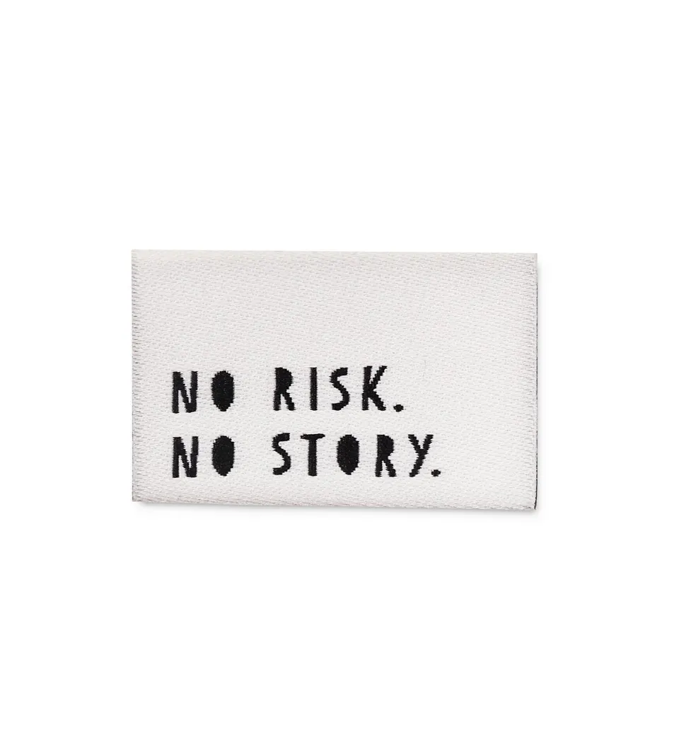 paul-clara-weblabels-no-risk-no-story-klapp-weblabel-spruch image 1