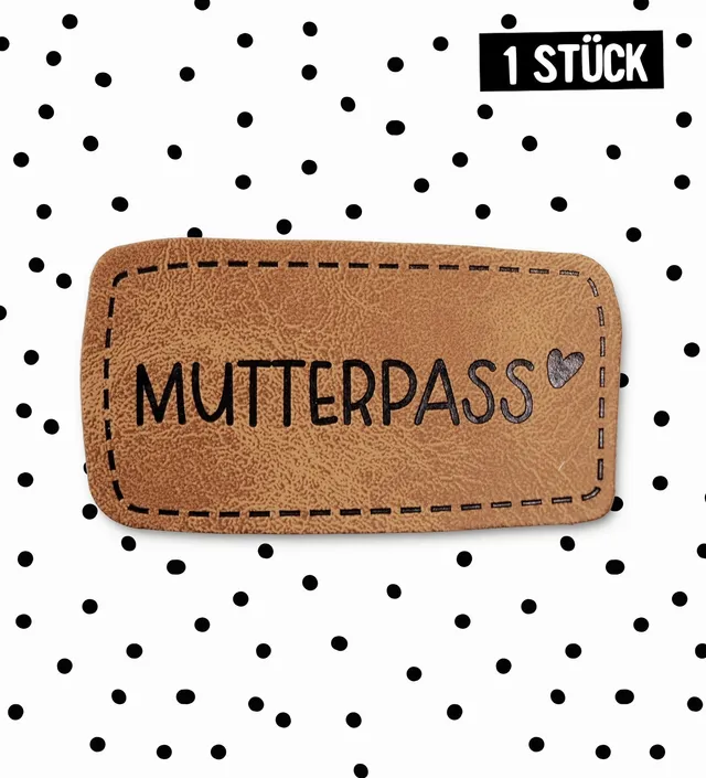 paul-clara-kunstleder-labels-mutterpass-b-gel-label-5x2-5-cm image 1