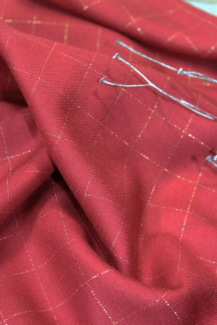 n-hfrosch-viskose-twill-glitzer-karo-rot-webware image 4