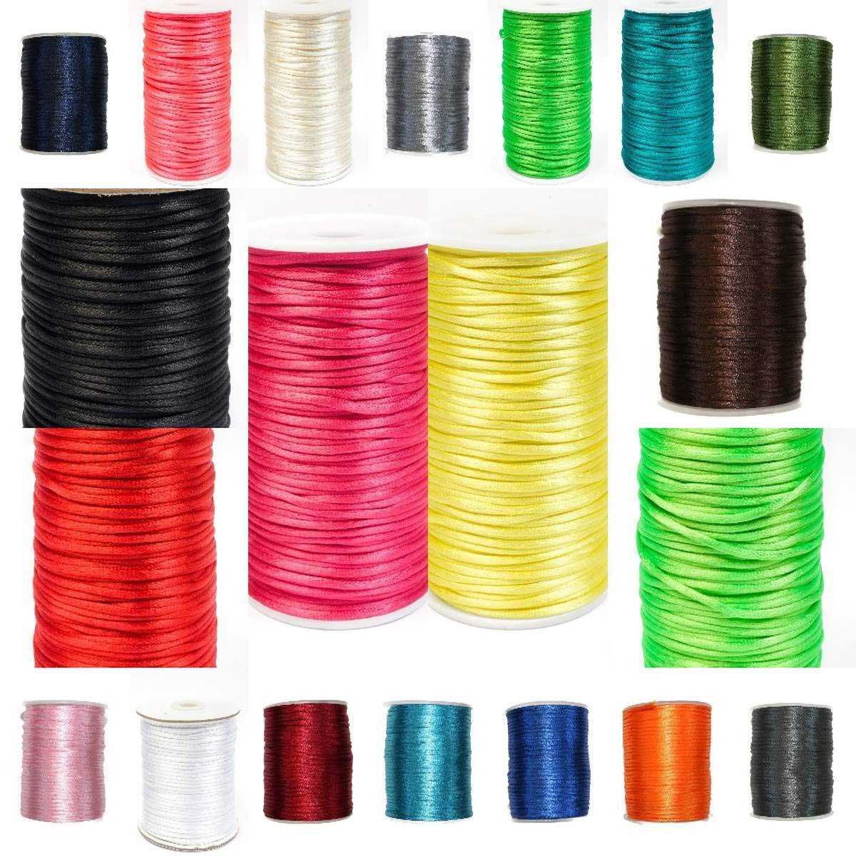 jajasio-satinkordel-2mm-schmuckkordel-10m-himbeere image 2