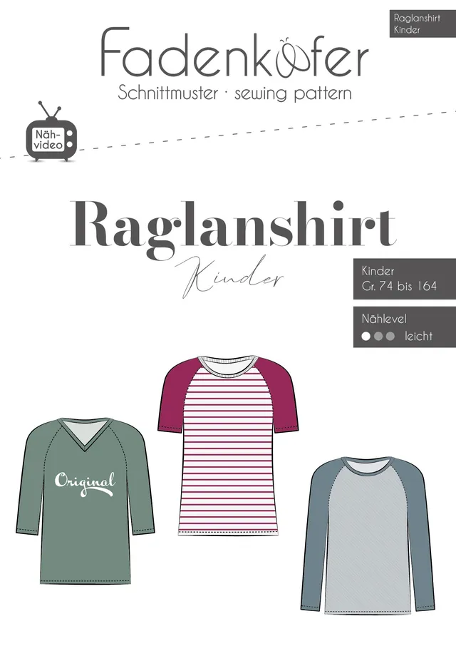 fadenk-fer-raglanshirt-papierschnittmuster-kinder-v-ausschnitt image 1