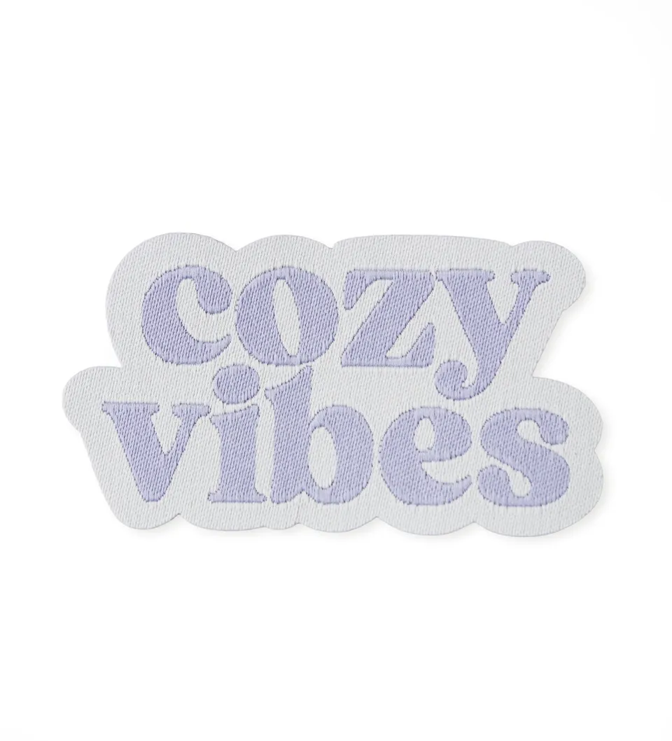 paul-clara-patches-cozy-vibes-patch-iron-on-5-5-cm image 1