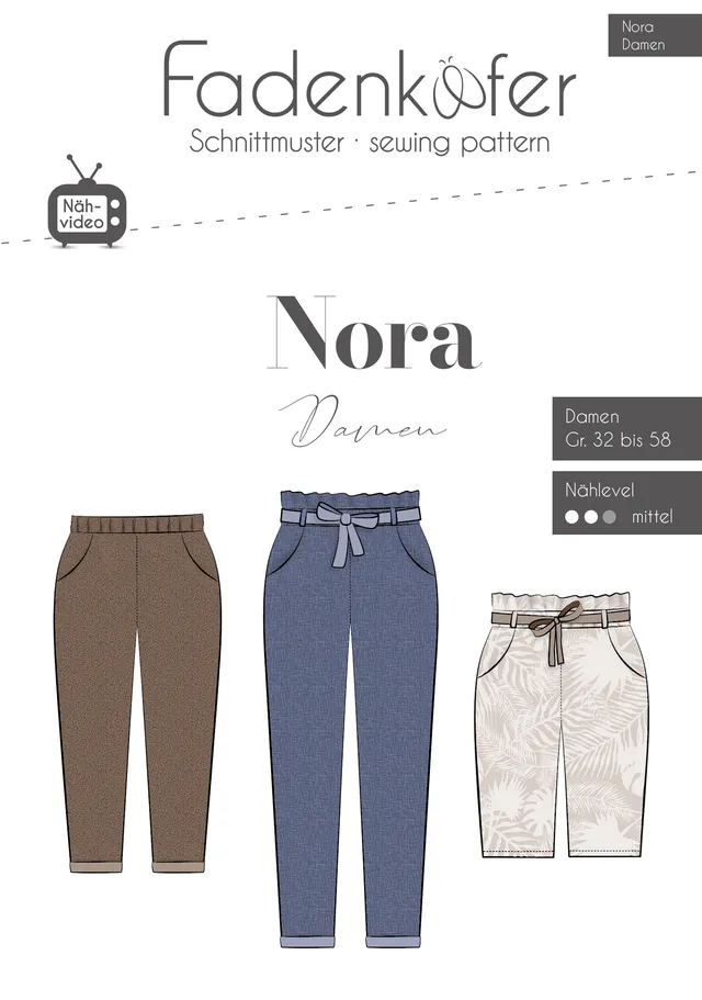 fadenk-fer-nora-papierschnittmuster-hose-damen-32-58-paperbag image 1