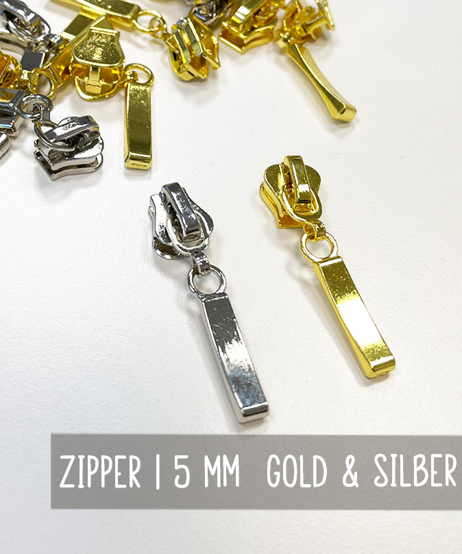 lenipepunkt-kurzwaren-zipper-glam-5-mm-rei-verschluss-gold-silber image 2