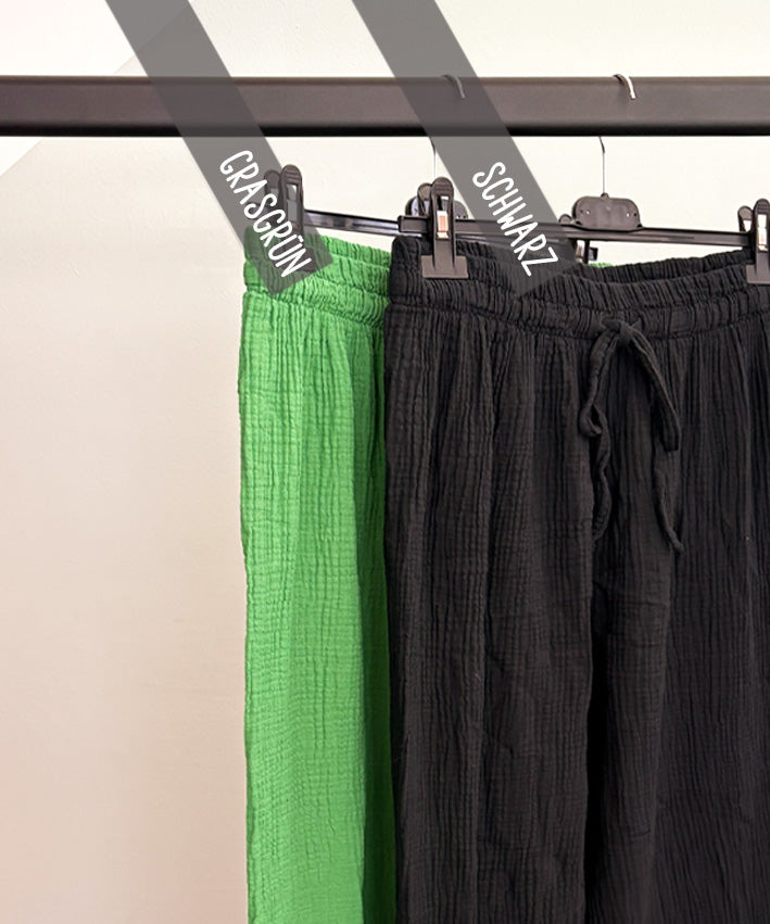 lenipepunkt-musselinhose-damen-baumwolle-schwarz-s-m image 3