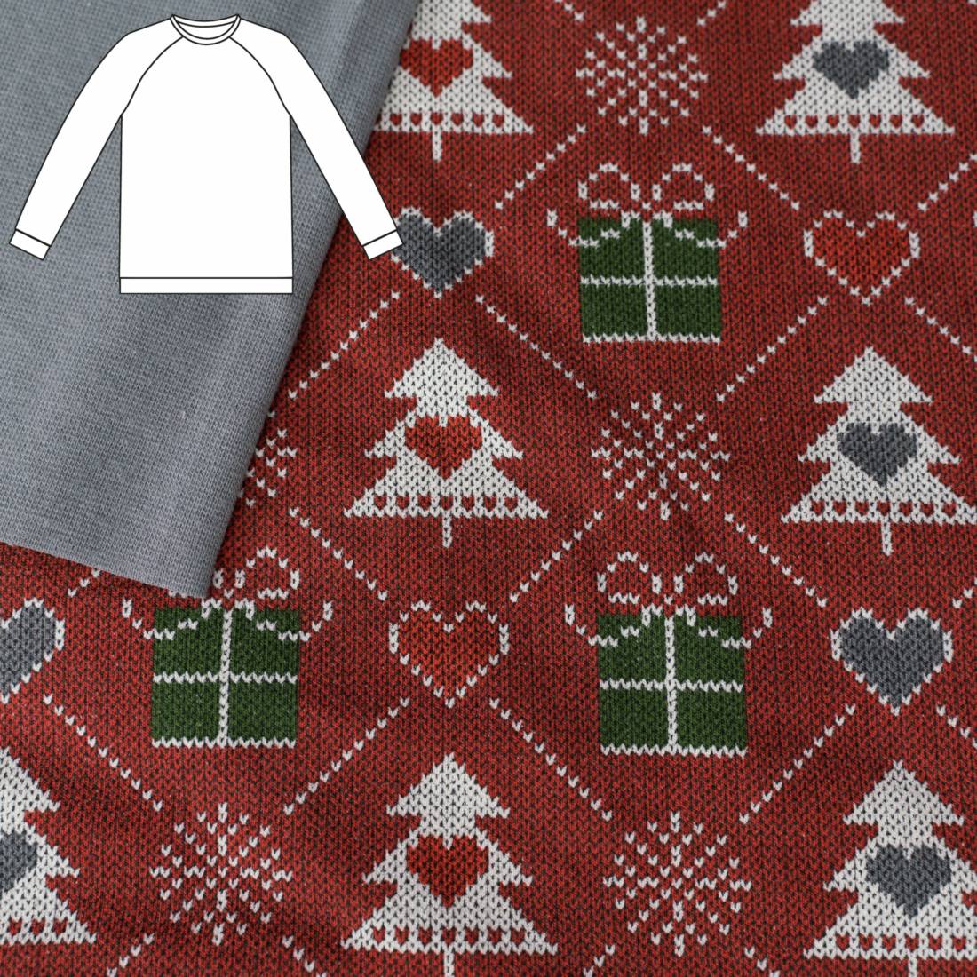 n-hfrosch-sama-n-hpaket-kids-shirt-weihnachtsbaum-grau image 1