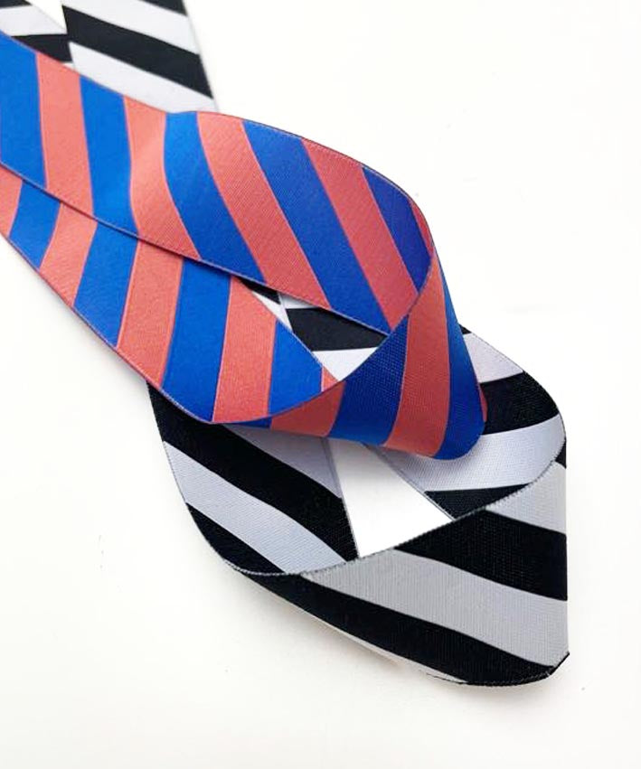 lenipepunkt-webband-stripes-diagonal-3-cm-schwarz-wei image 2