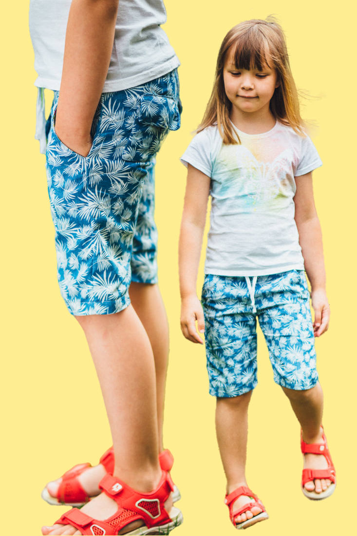 n-hfrosch-kinder-shorts-pantai-papierschnittmuster-sommer image 1